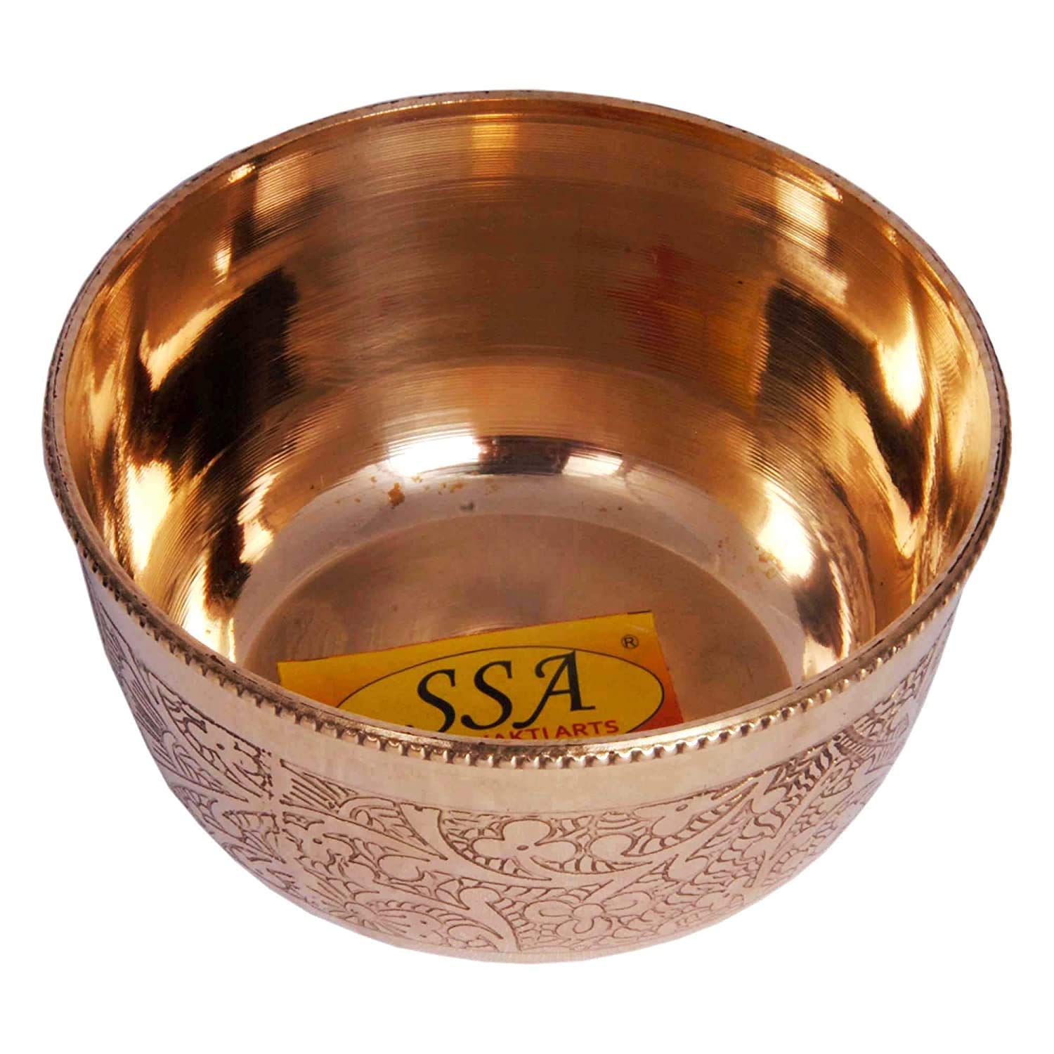 SHIV SHAKTI ARTS Handmade Pure Brass Leaf Design Katori Bowl