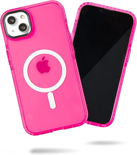 Miniatura 65 de SteepLab Funda de barrera para iPhone 14, protección de 360 grados que absorbe impactos con bisel elevado y colores llamativos (fresa roja