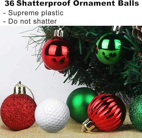 Vista 560 de 18 esferas medianas decorativas navideñas para árbol de Navidad, inastillables, para colgar, color púrpura, 2.5 pulgadas, paquete de 18