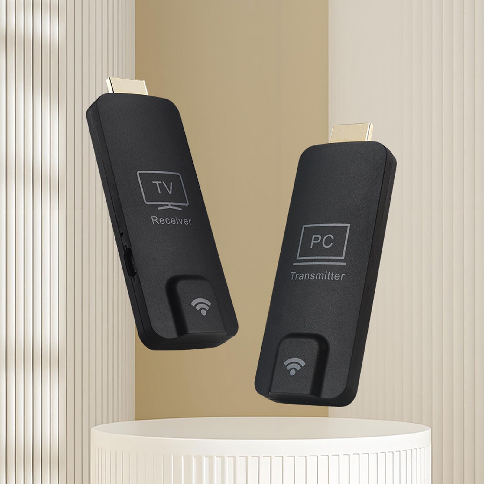 Jectse Wireless HD Multimedia Interface Odbiornik Nadajnika, 5G WIFI Wireless HD Extender Support do 50 M Zakres, Wyjście 1080p 60 Hz