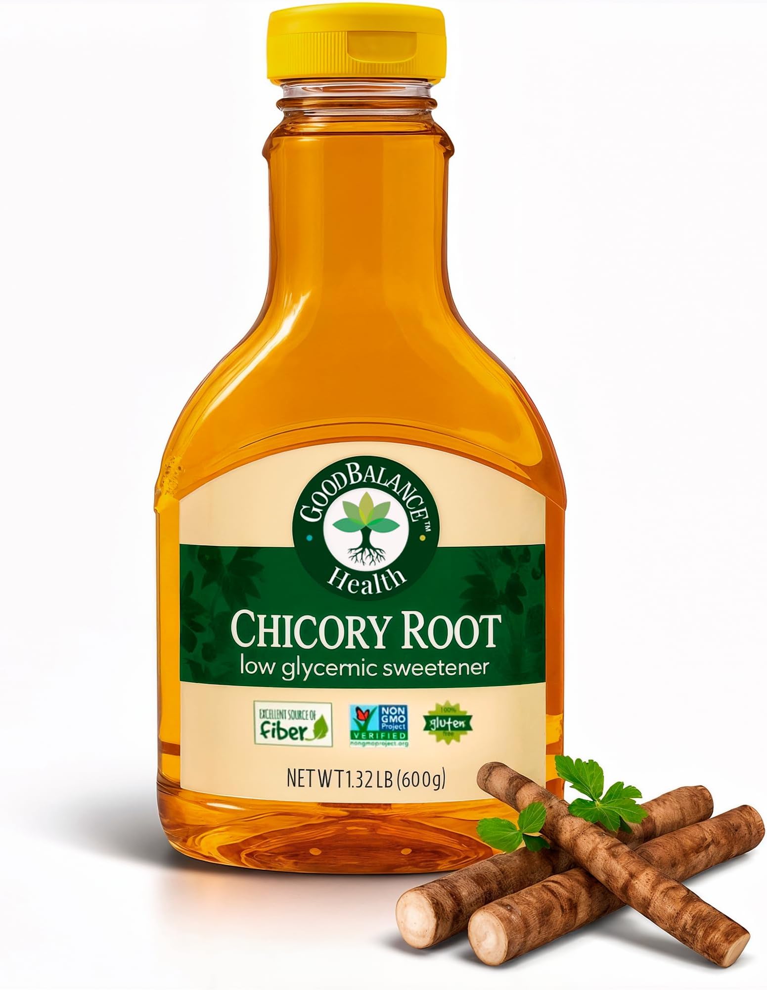 Good Balance Health Chicory Root Syrup, All Natural and Organic, Low Glycemic Sweetener, Sugar Substitute,sugar free syrup, Non GMO, Gluten Free, Keto Sugar, Vegan Friendly, Baking, chicory root organic, 21 Ounces (600 Grams)