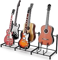 Vista 1 de Soporte para guitarra, soporte para guitarra con goma, soporte ajustable para guitarra eléctrica para múltiples guitarras, soportes de guitarra