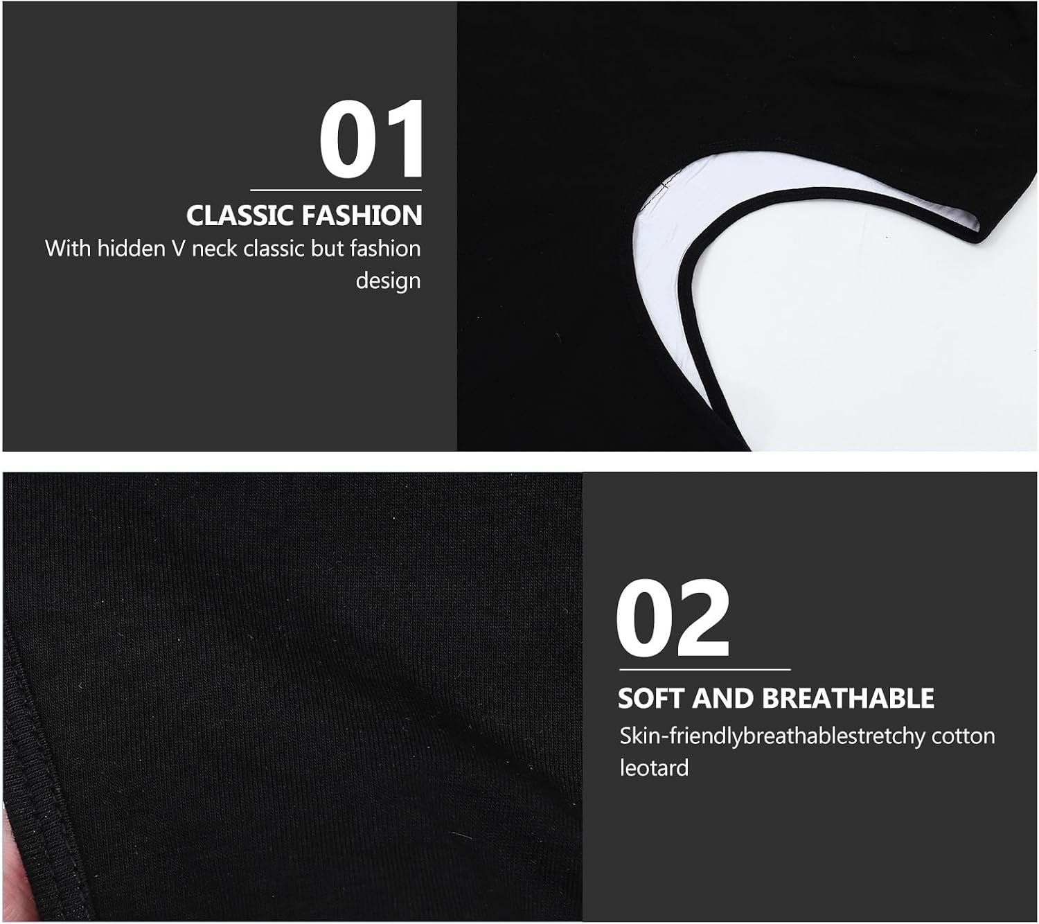 Lurrose Long Sleeve Ballet Dance Leotard for Women, Adult Ballet Dancewear Gymnastics Costume, Black Xxl Stretch Fabric Performance Outfit