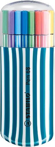 Miniatura 9 de STABILO Pen 68 - Bolígrafo de punta de fieltro premium, color cebra, 20 unidades