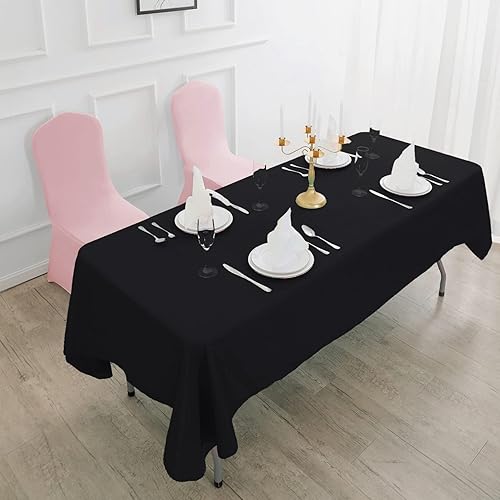 Miniatura 3 de Mantel redondo de 70 pulgadas, resistente a las manchas y a las arrugas, lavable, mantel de tela decorativa para mesa de comedor, fiestas de bufé y