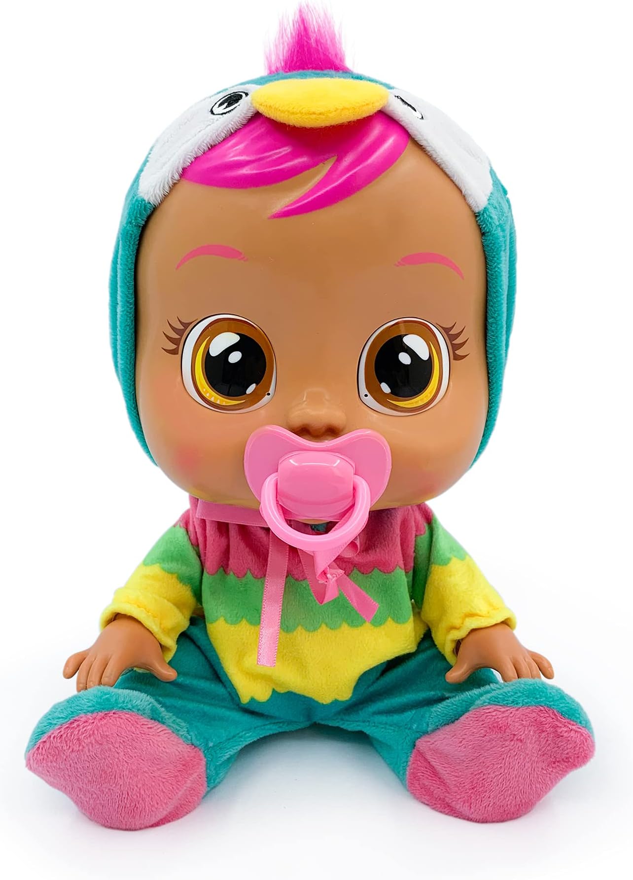 Cry Babies Magic Tears Cry Babies Loretta Baby Doll, Pink, Teal, Yellow