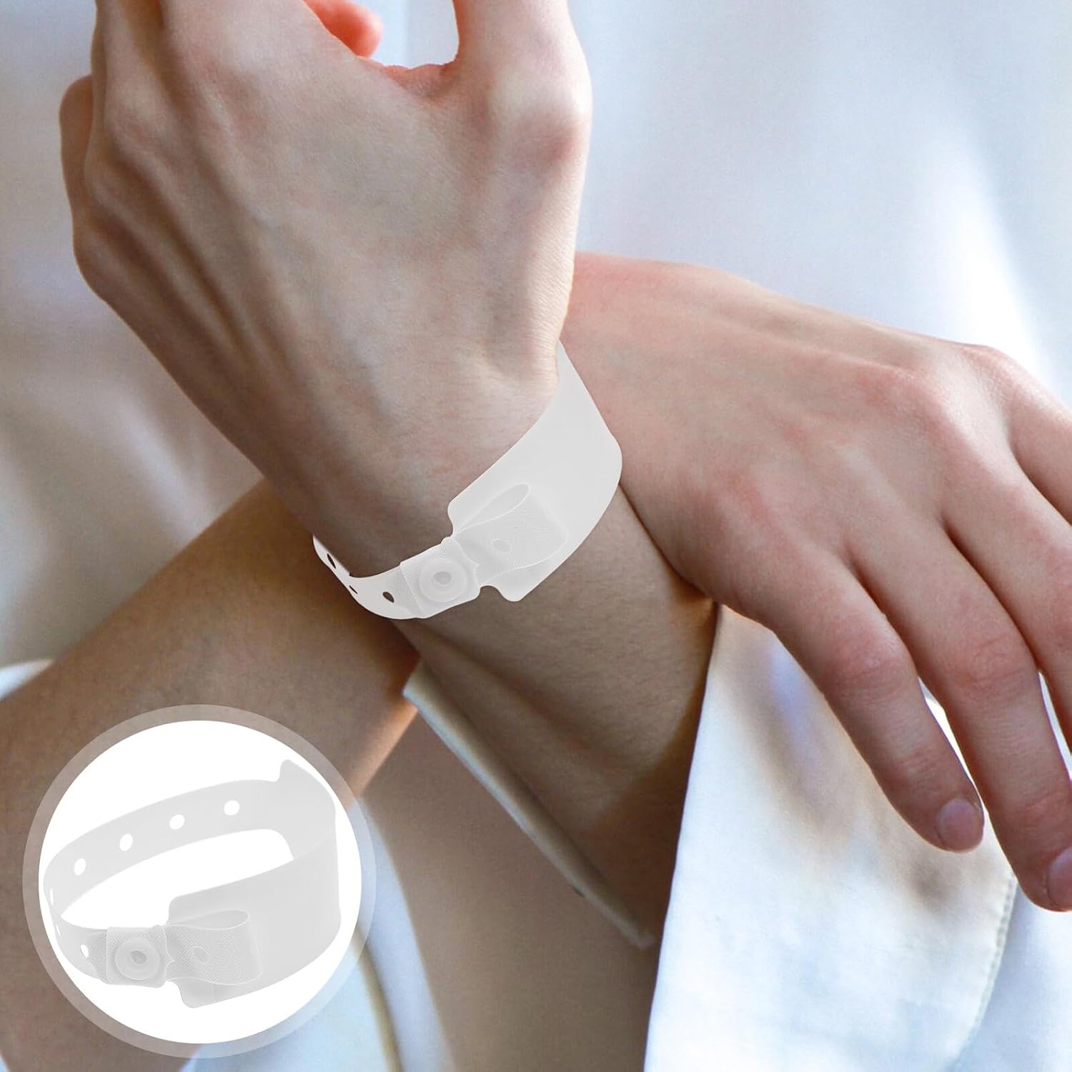 200pcs Waterproof Tear-Resistant Writable Disposable Wristbands for Adults Nursing Hospital Id Bracelets Patient Identification Bands
