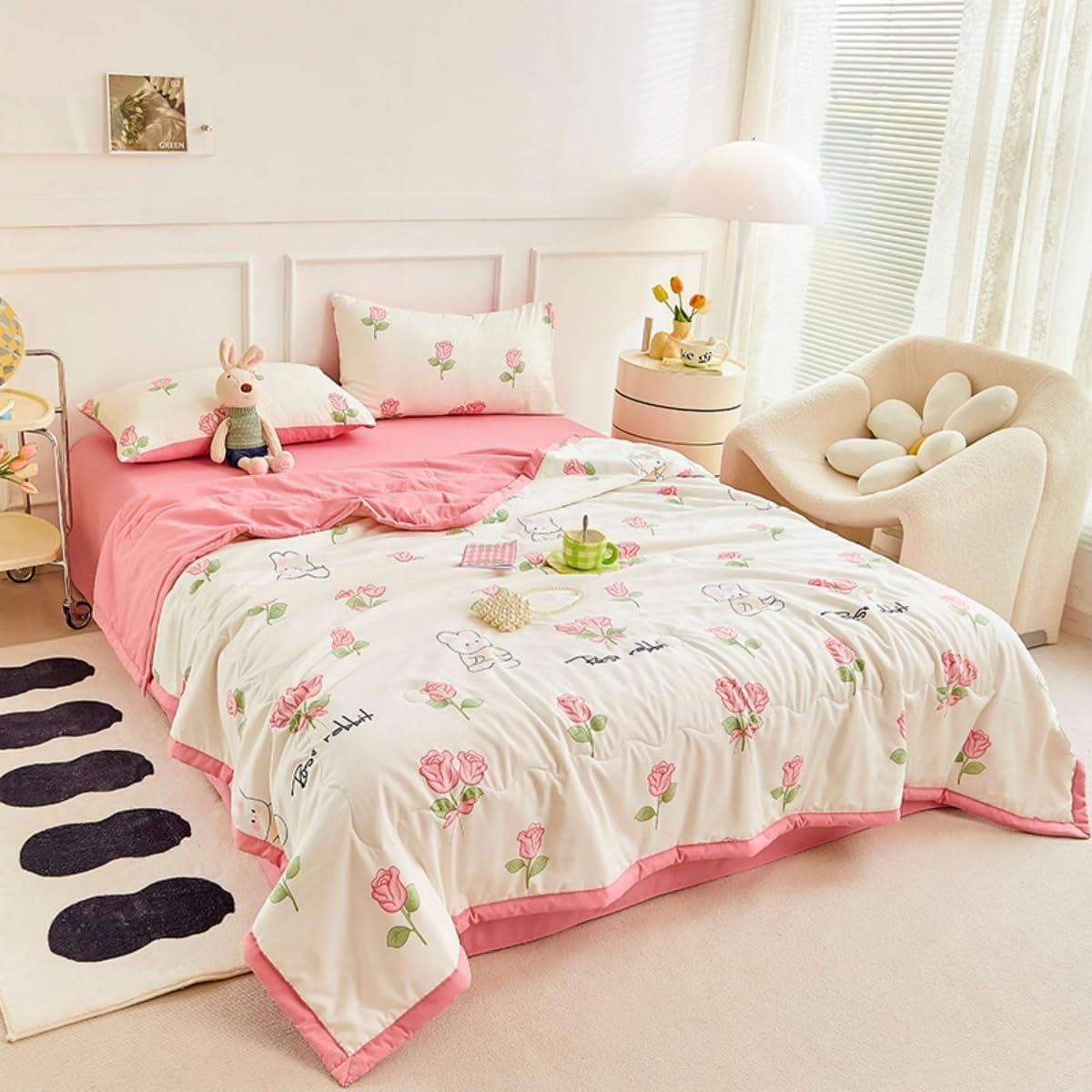 KIJyfgTR Summer Cooling Duvet All-Season Microfibre Quilted Bedspread And Decorative Blanket (duvet Only)