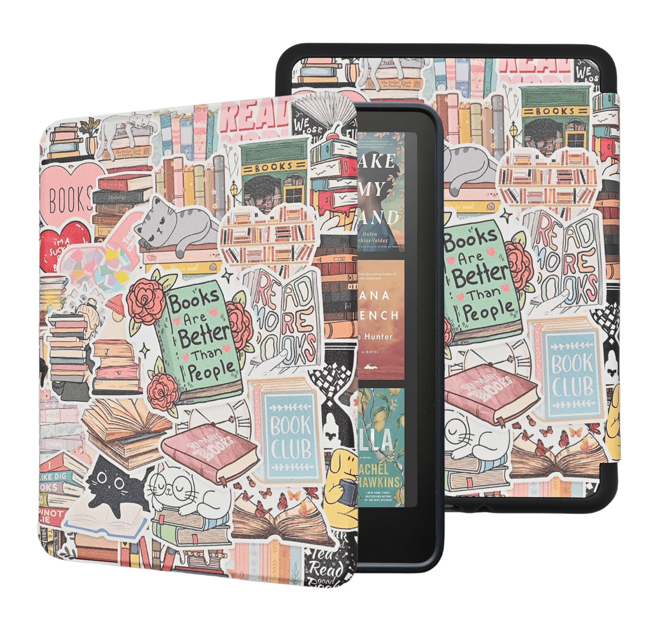 Custodia per Kindle Paperwhite di 12a generazione 2024 (7") e Kindle Colorsoft Signature Edition, custodia protettiva leggera per amanti dei libri con cinturino da polso auto sleep wake