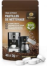 40 Pastilles de nettoyage pour Jura, Krups, Melitta, Delonghi, Siemens, Philips, Bosch, Tassimo, Nespresso, Sage, Senseo machines à café automatiques et cafetières - Coffeeano nettoyant