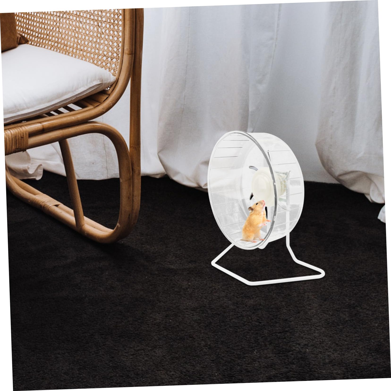 VICASKY Hamsterrad Leises Laufrad mit Ständer Geräuscharm für Hamster Zwerghamster Mäuse Kleintiere Fitnessspielzeug Sicher und Geruchlos