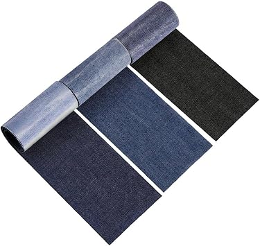 Denim Patch Iron-On Patch Repair Jeans Interior 3 Rolls
