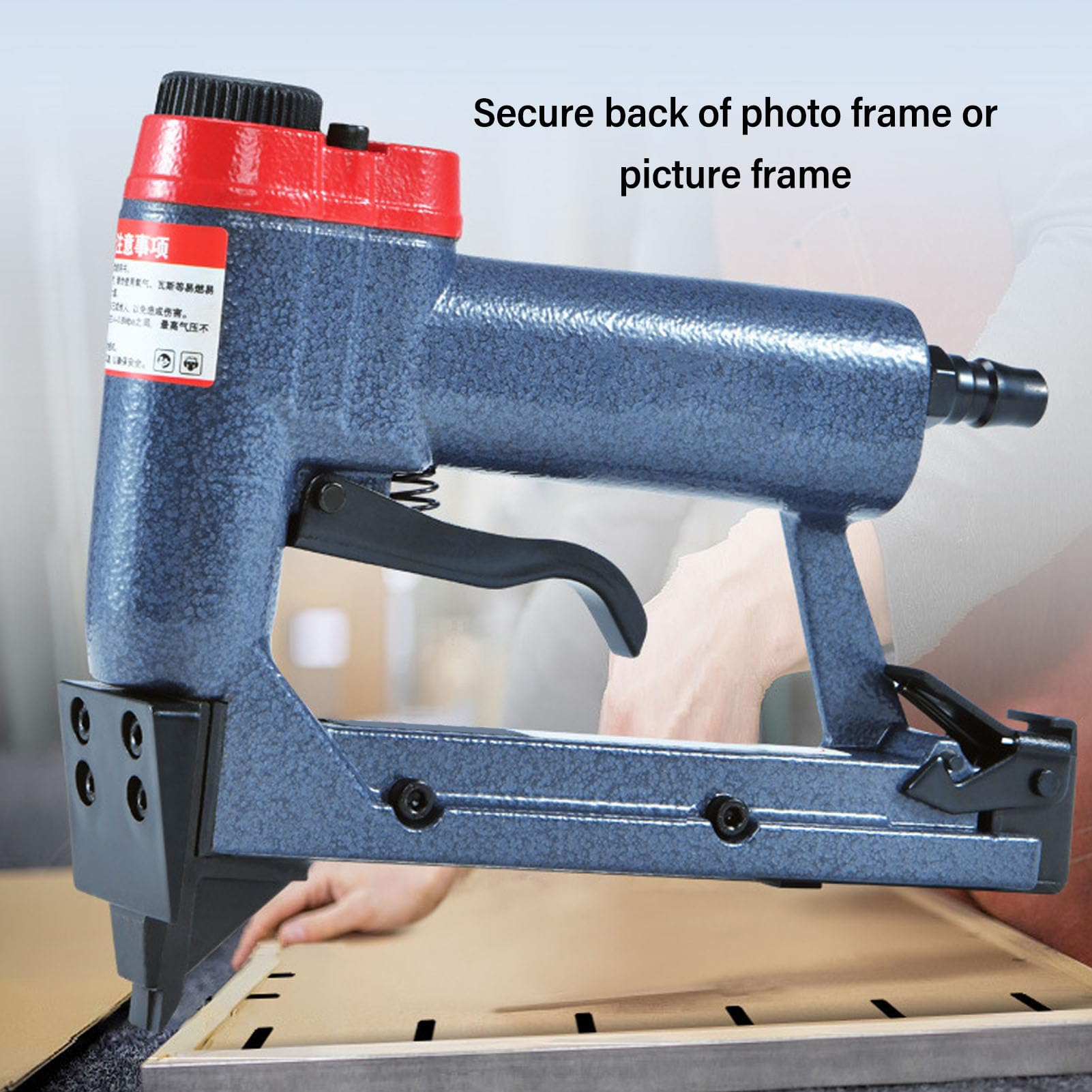 Pneumatic Nailer, Power Brad Nailers Power Finish Nailers Freely Air Nailer 300 Nails Capacity 0.4~0.8Mpa for Nails, Brad Nails, Staple, Furniture Farming