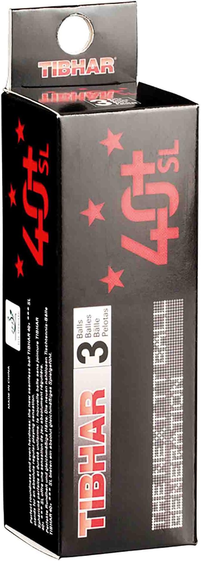 Tibhar 40+ 3 Star Table Tennis Balls, white, 525