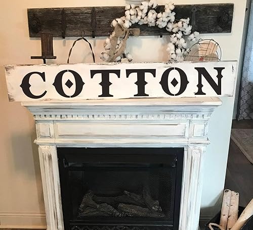 Miniatura 5 de Plantillas de letras de 3 pulgadas, 36 plantillas reutilizables y flexibles de letras y números para pintar en madera, pared, porche, tela