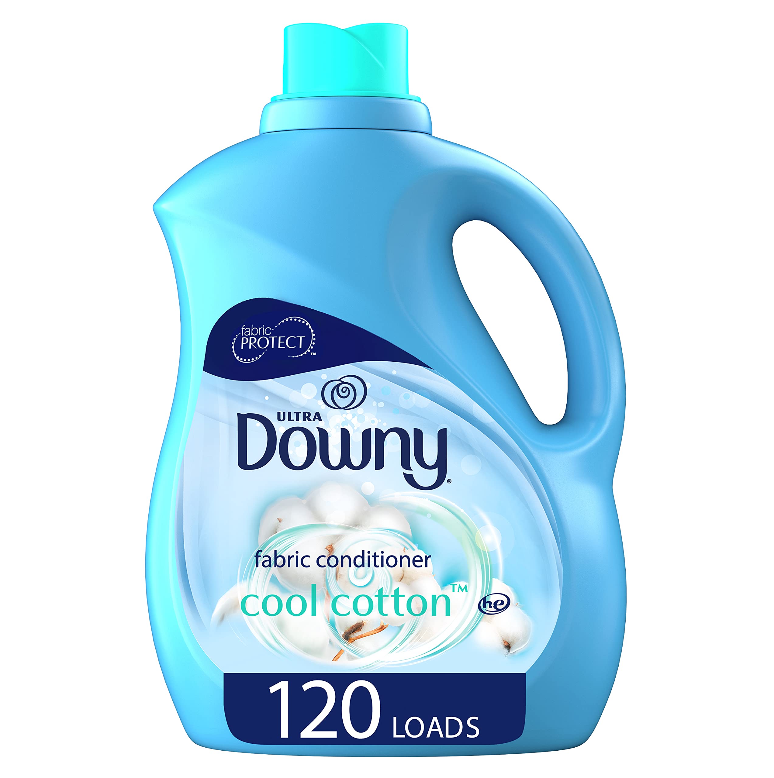 Downy Ultra Liquid Laundry Fabric Softener, Cool Cotton Scent, 120