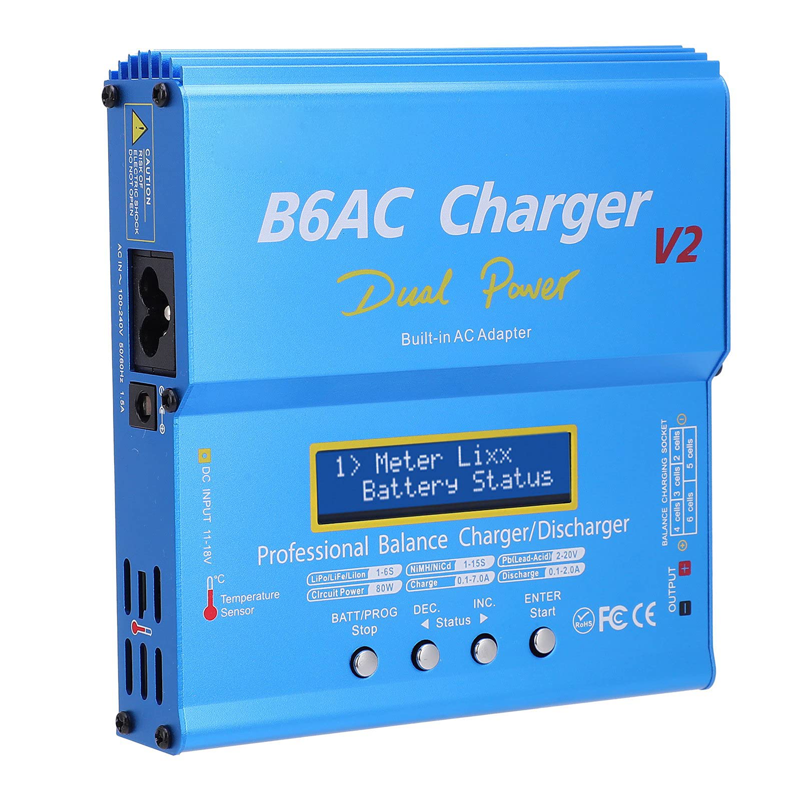 Scaricatore caricabatterie bilanciato B6AC V2, 80 W 7 A con cavo di ricarica (Spina europea 220 V)