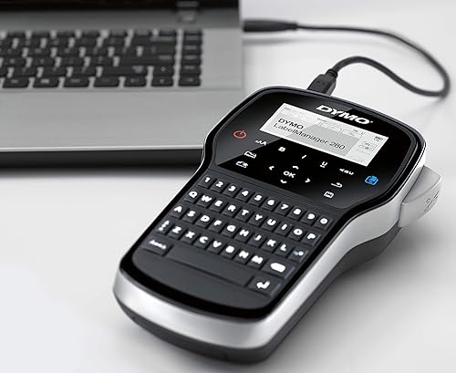 Miniatura 7 de DYMO Label Maker LabelManager 280 - Rotuladora portátil recargable, fácil de usar, teclas inteligentes de un solo toque, teclado QWERTY,