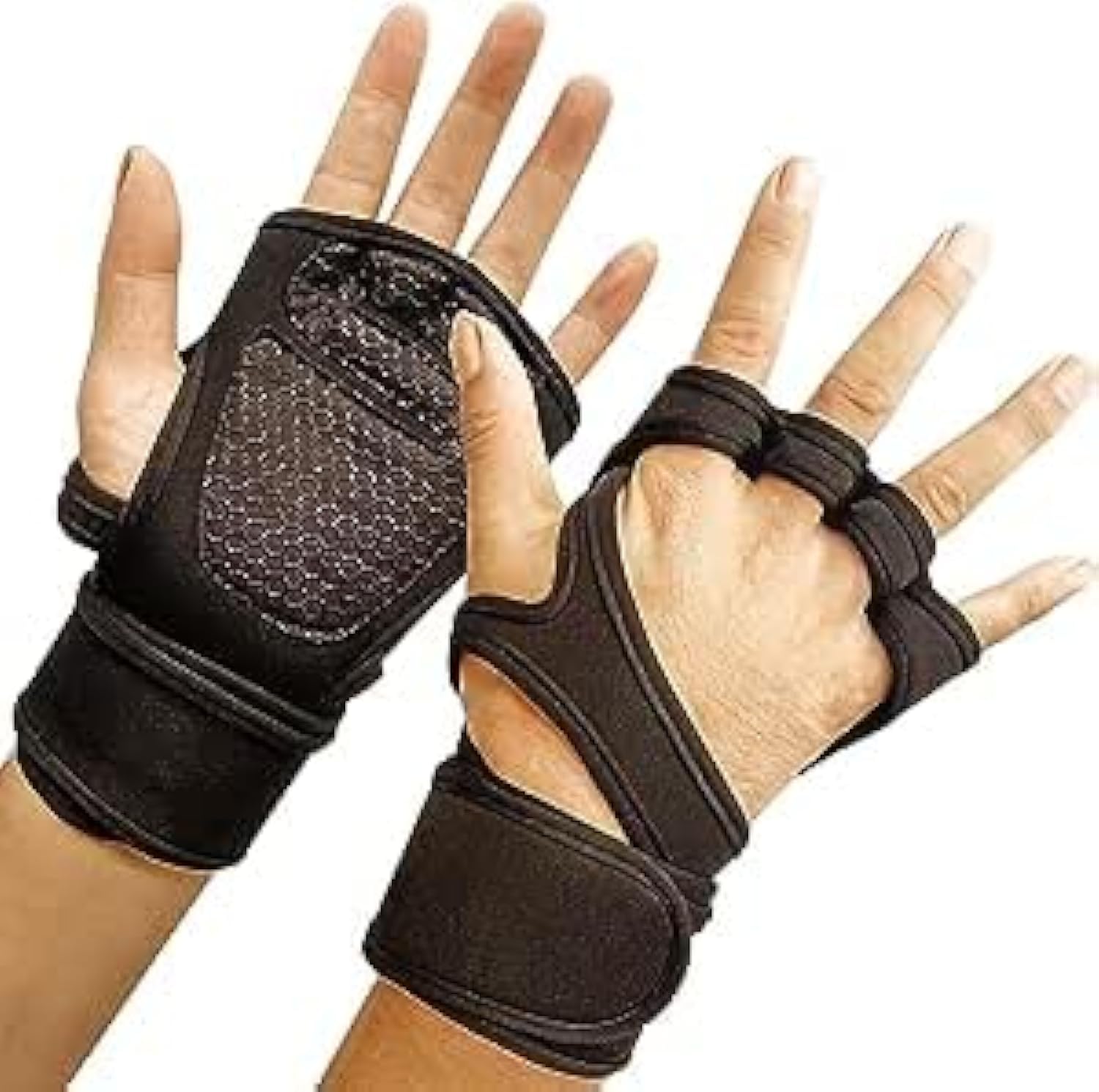 LUKSYOL CAZADORA Sports Cross Training Gloves with Wrist Support - Men & Women Fitness Accessories for Gym, Weightlifting, Workout - Strong Grip & Silicone Padding - Size XL, Black"