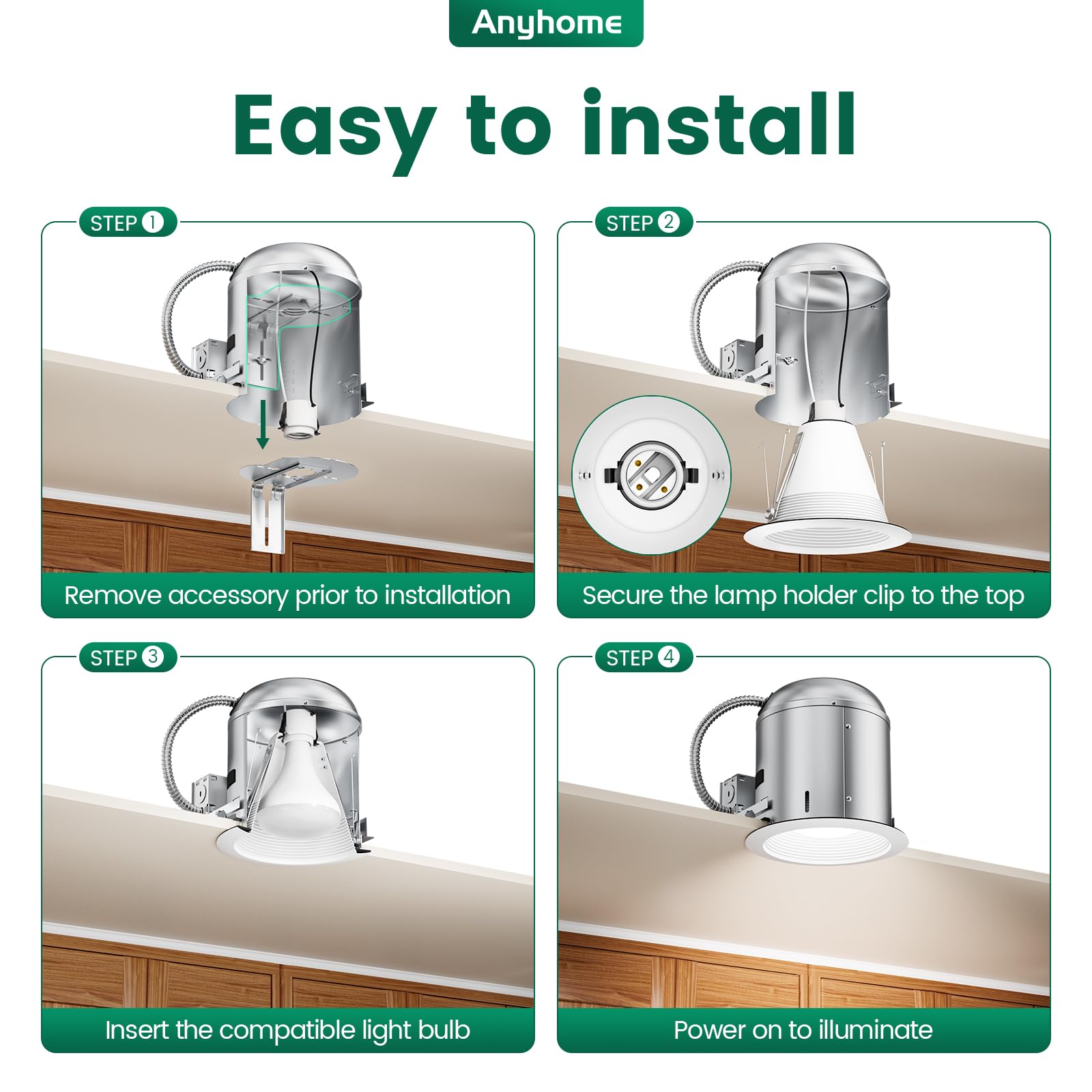 Recessed Light Trim - 12 Pack 6 Inch -2 Recessed Light Trim - 12 Pack 6 Inch -2