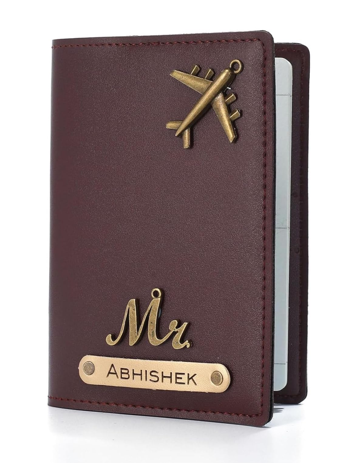 Personalized Leather Passport Holder with Name & Charm – Travel Wallet for Men & Women - Ideal Birthday Gift-image-47