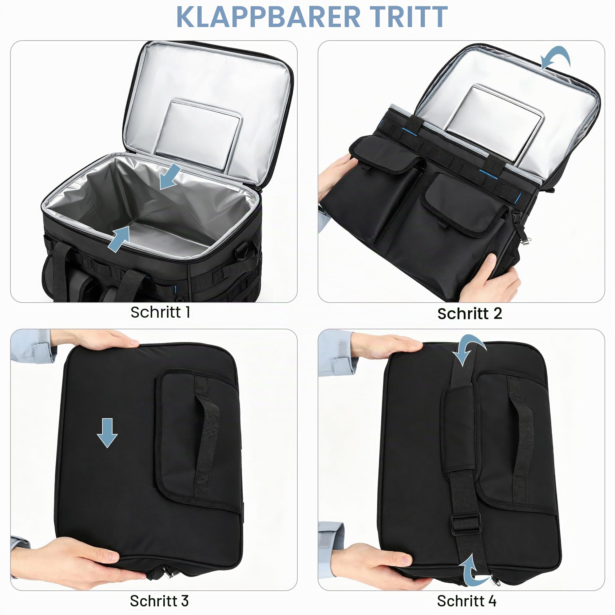 Kühltasche Groß, 40L Große Isolierte Kühlbox Faltbar, wasserdichte Tragbare Auslaufsichere Thermotasche Picknicktasche