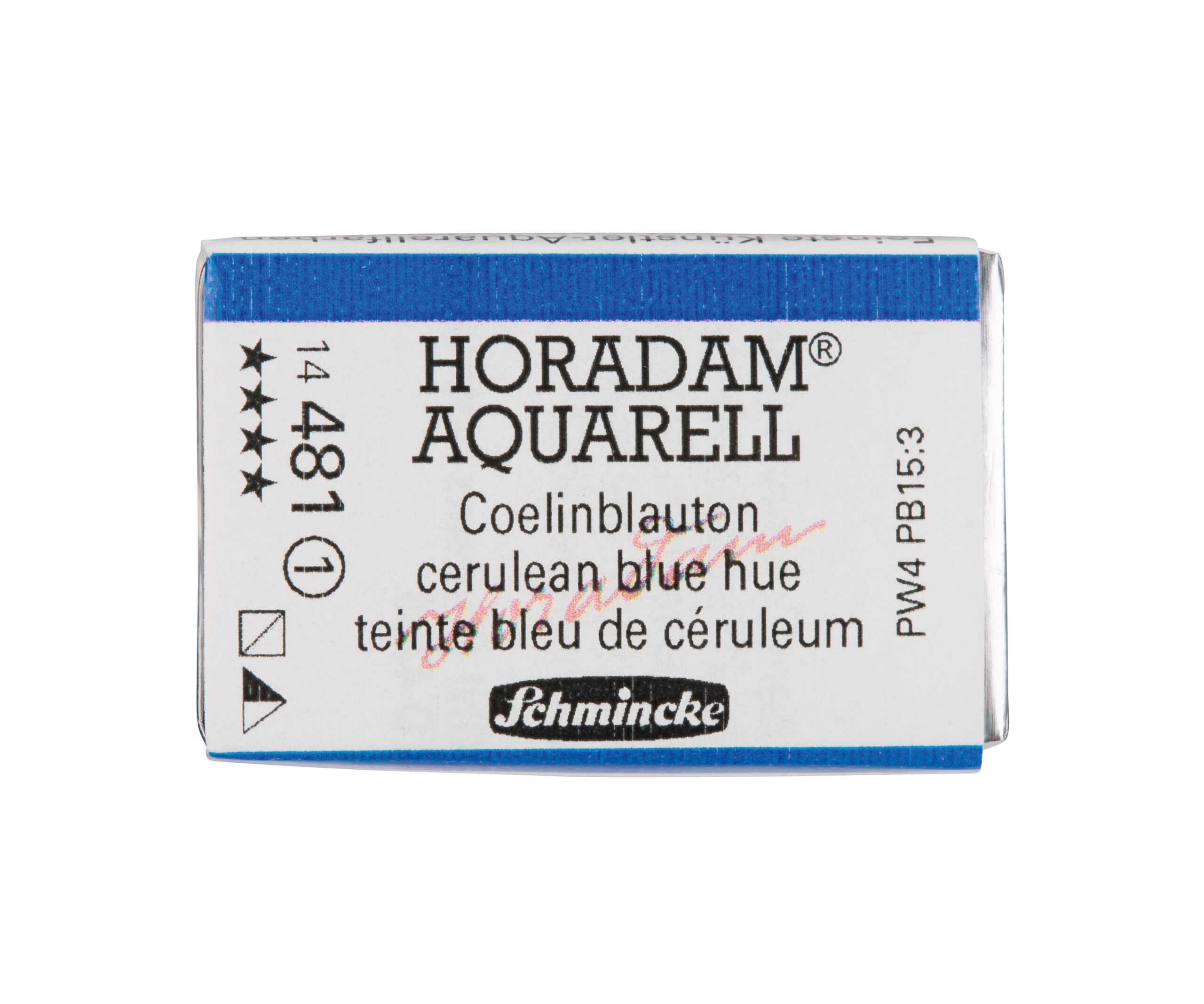 Schmincke - HORADAM® AQUARELL - acuarelas para artistas, 492 azul de Prusia, 14 492 044, 1/2 godet — view 70