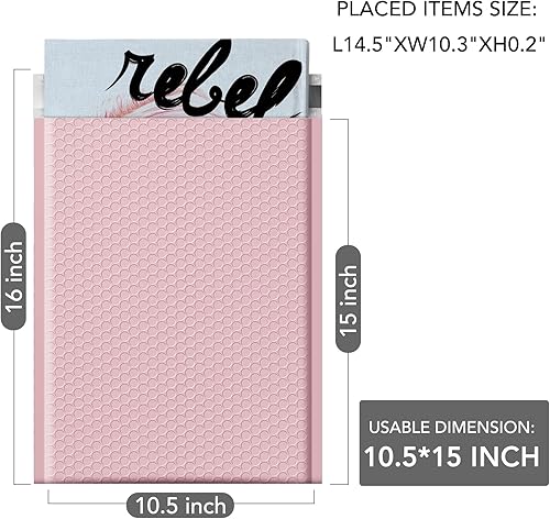 Miniatura 161 de GSSUSA - Sobres acolchados de polietileno de 6” x 10”, sobres de burbujas, bolsas sobres para envíos de pequeños paquetes, bolsa de envío, paquete