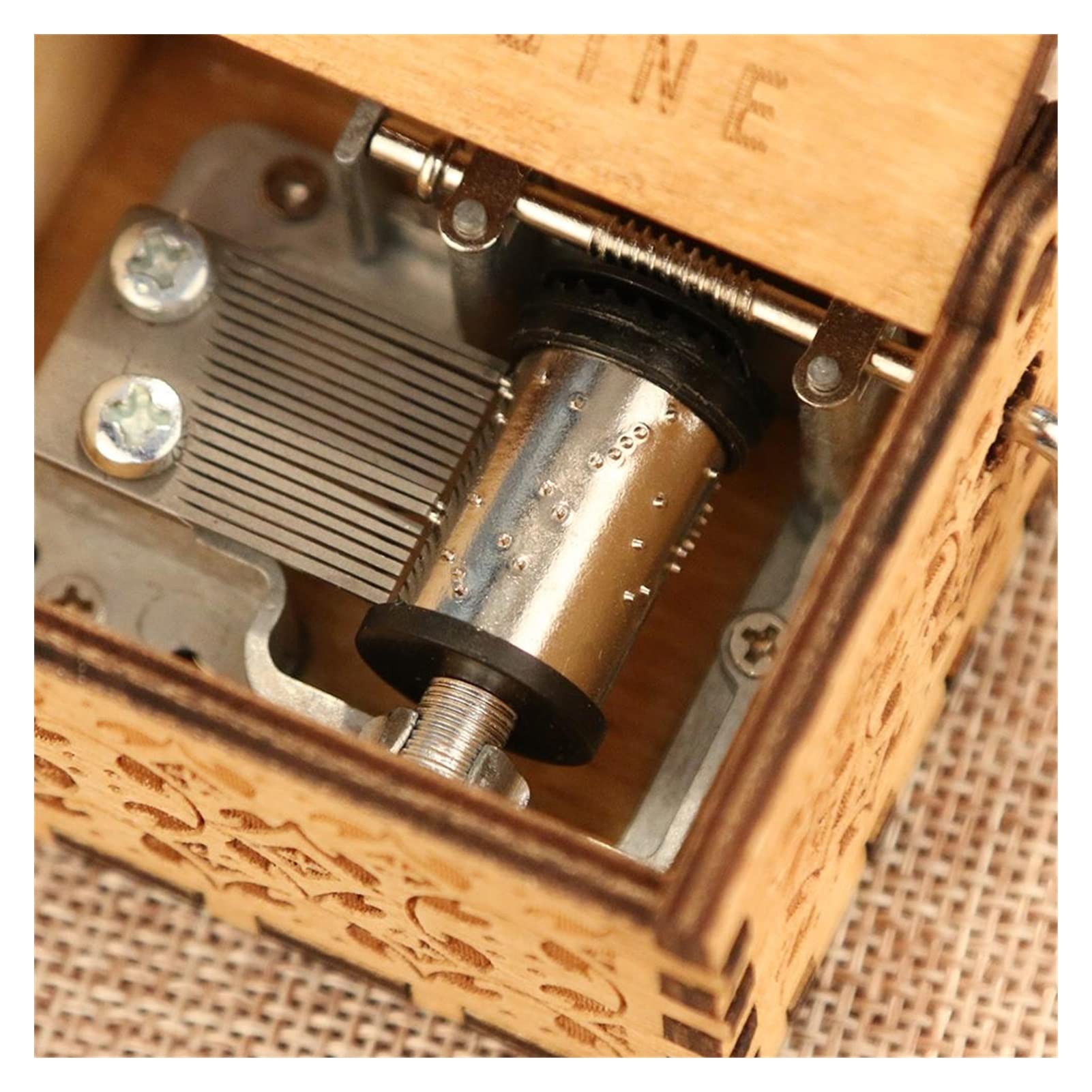 Amazon.co.jp: オルゴール アンティークの木造の音楽ボックス手がけ