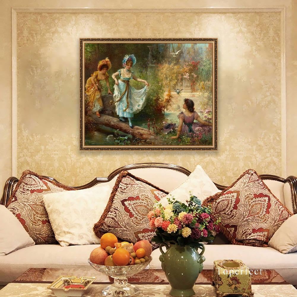 Amazon.co.jp: 20 アート絵画 花の女性と鳥 ハンス ザツカ 古典