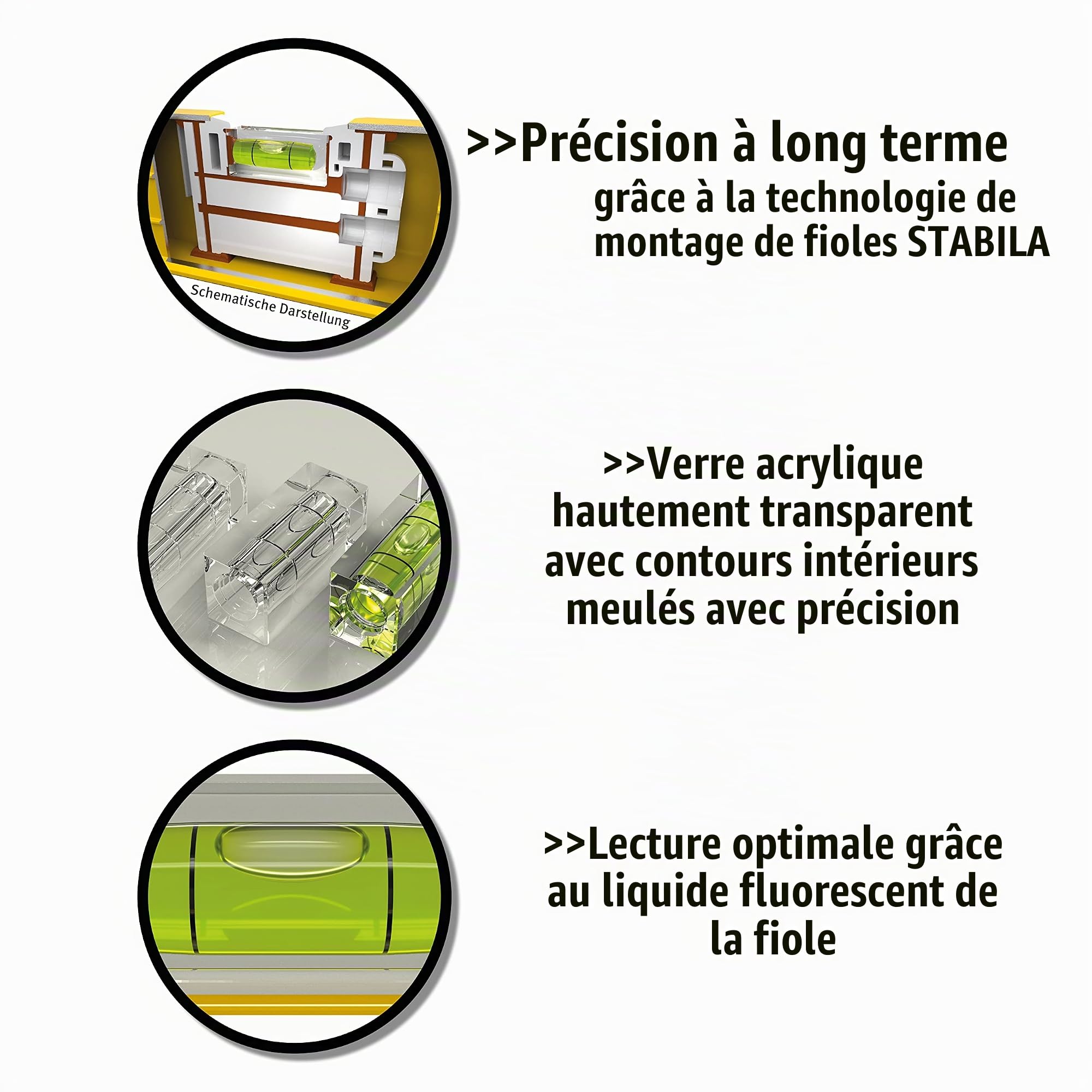 STABILA KIT ELECTRIC Goupille électrique type 70 pour électricien 43cm avec trous de marquage, mini niveau Pocket Electric /7cm, barre de pouce type 707P / 2m (certifié PEFC), crayon type ZB