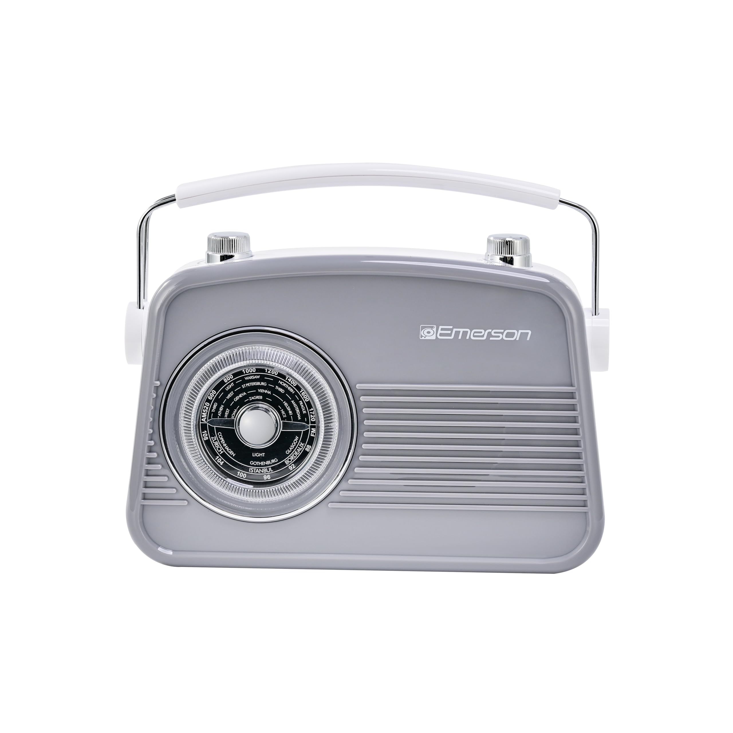 Emerson EAS-3009 Retro Bluetooth Portable Speaker | Wireless Radio with AM/FM - Built-In 1200mAh Rechargeable Battery - 5W Stereo Sound - Type-C Charging - Home Decor Gift