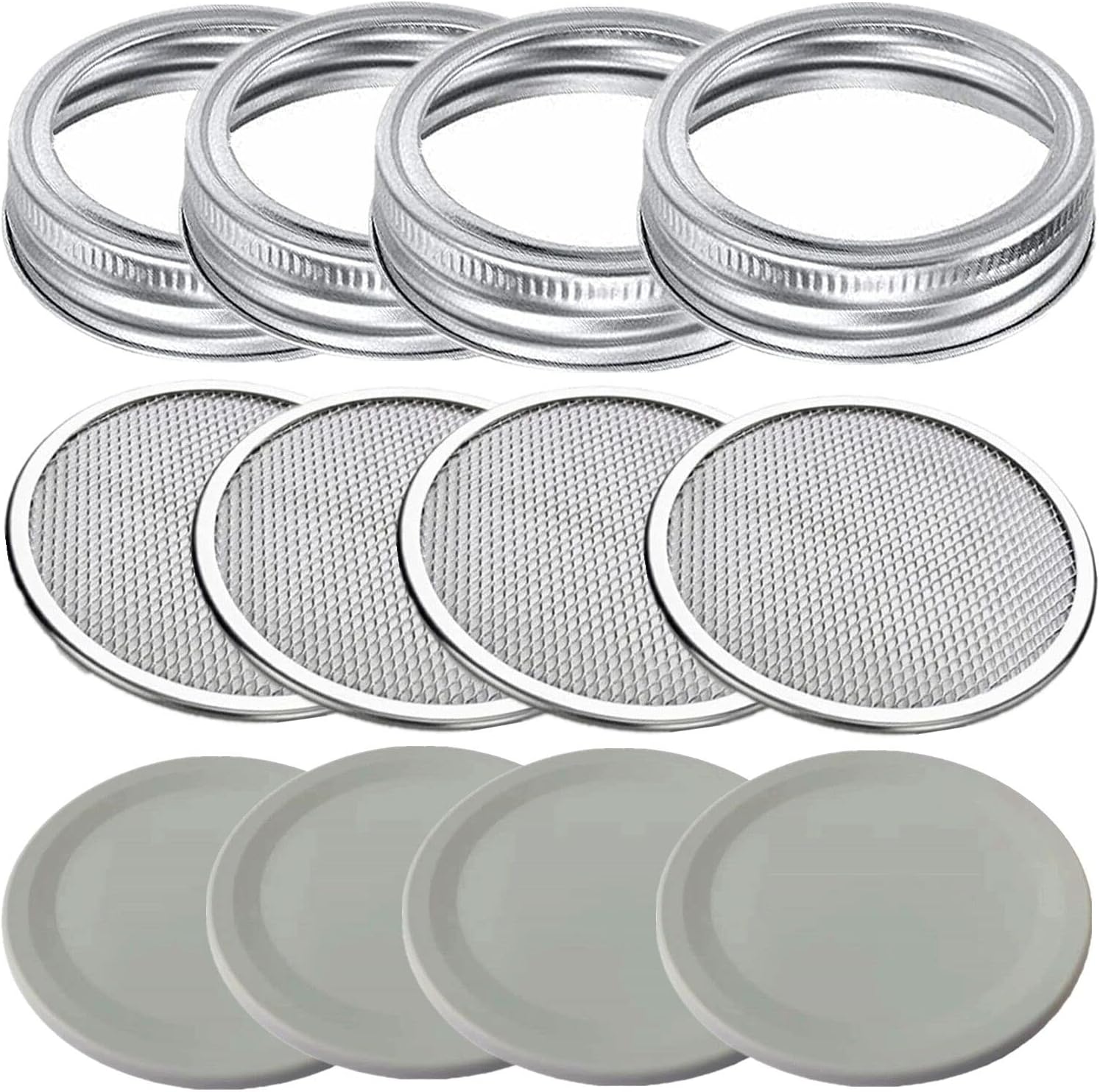 Mason Jar Strainer Sprouting Lids Wide Mouth 316 Stainless