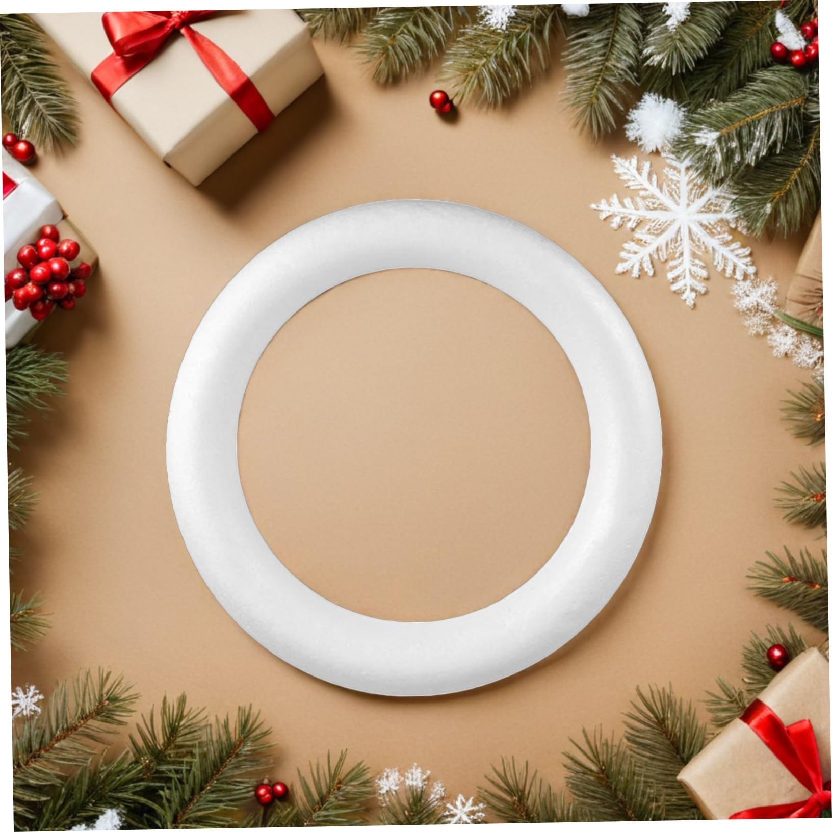 POPETPOP 3pièces Kit de Cercles Mousse Ronds pour Couronnes DIY Décoration de Noël et Fêtes de Fin Année Supports pour Loisirs Créatifs