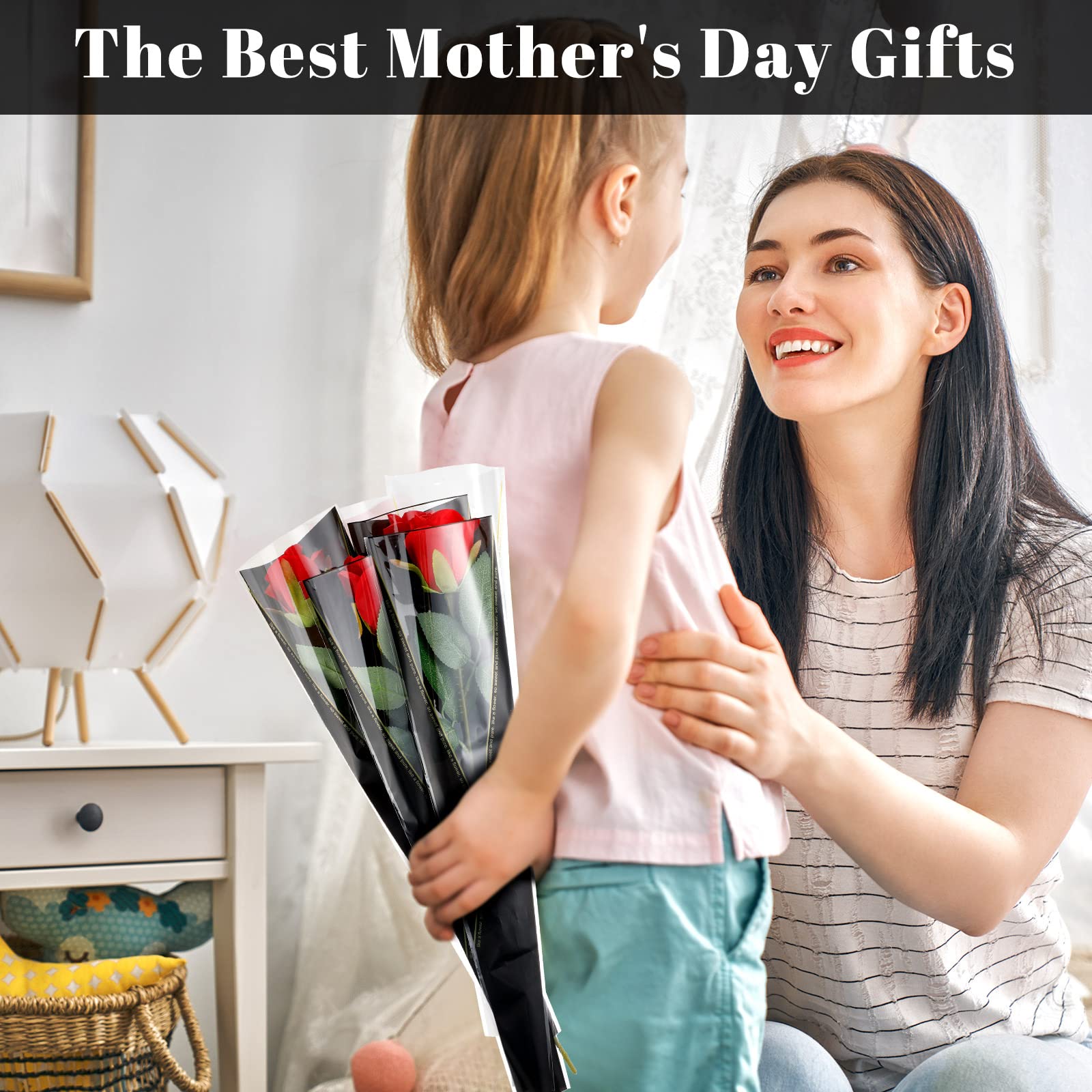 250 Pcs Flower Wrapping Paper Single Rose Sleeve Floral Bouquet Wrap