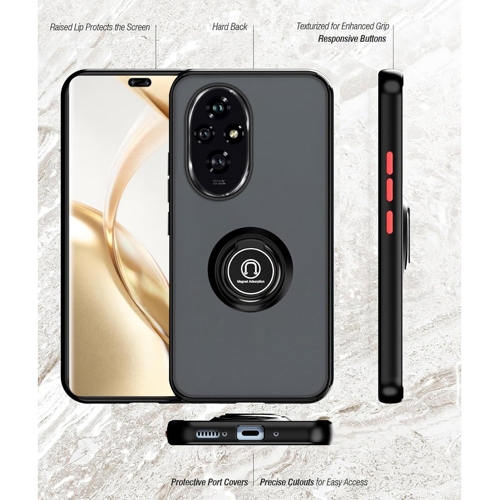 ELEHOLD For Samsung Galaxy S23 Ultra Heavy Duty Case Shockproof Anti-Scratch With Built-in