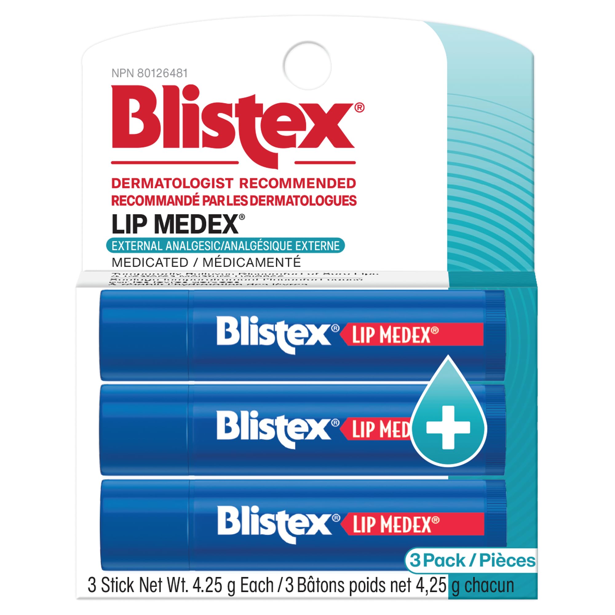 Blistex Lip Medex Stick Value Pack 3 count Lip Balm