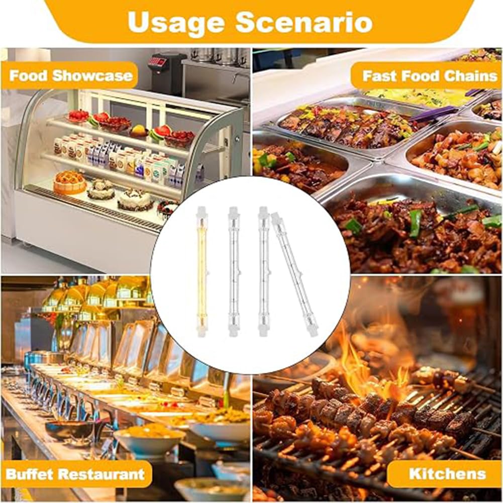 Generico Pacco da 4 Luci Gantry da 500W Lampada per Cibo con Giacca