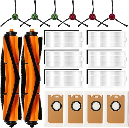 Accesorios de repuesto para Ionvac SmartClean V4 - Kit de piezas de repuesto para aspiradora robot de vaciado, 2 cepillos de rodillo principal, 6