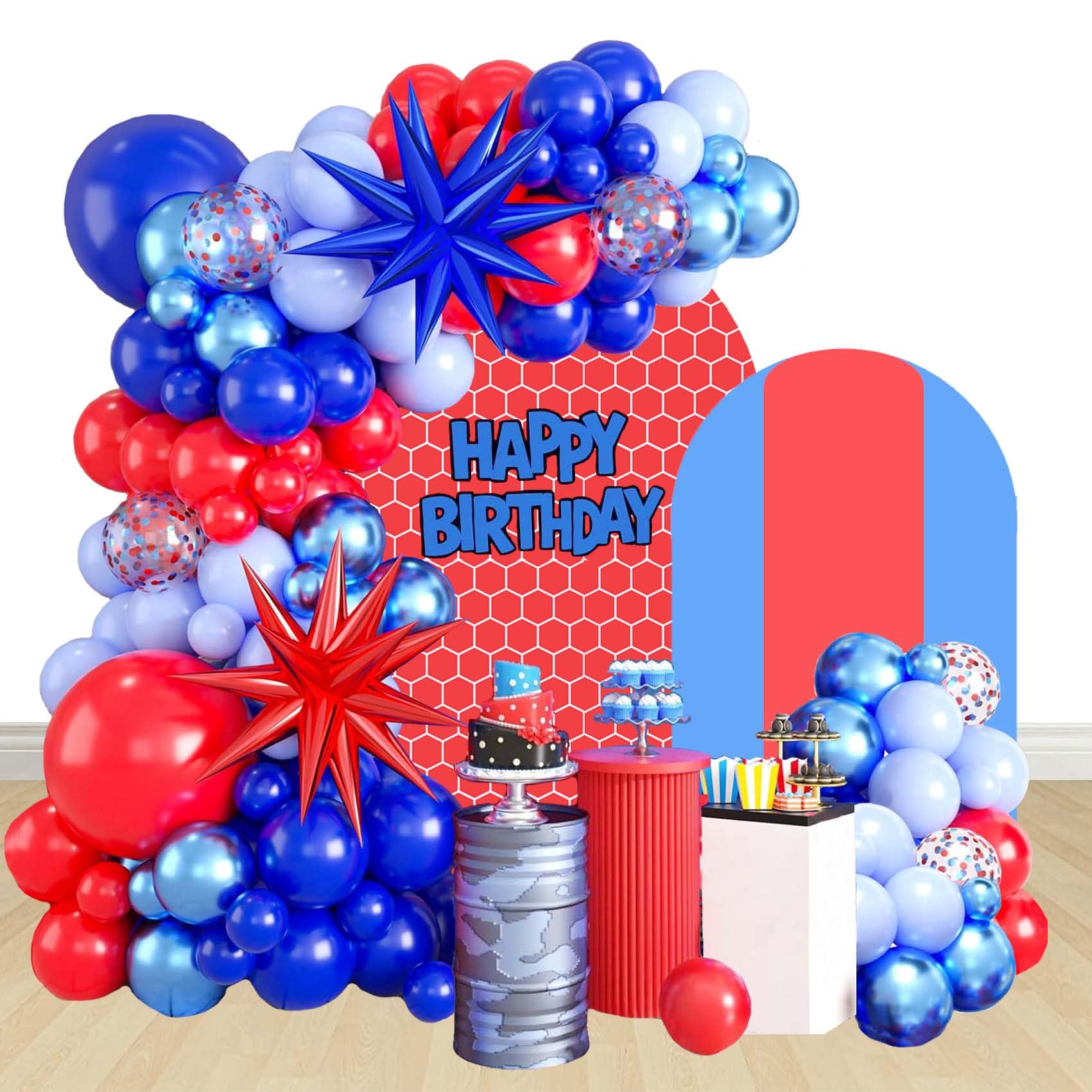 Party Decoration Set Spider Balloons Garland Arch Kit Spider Theme Birthday Party Supplies