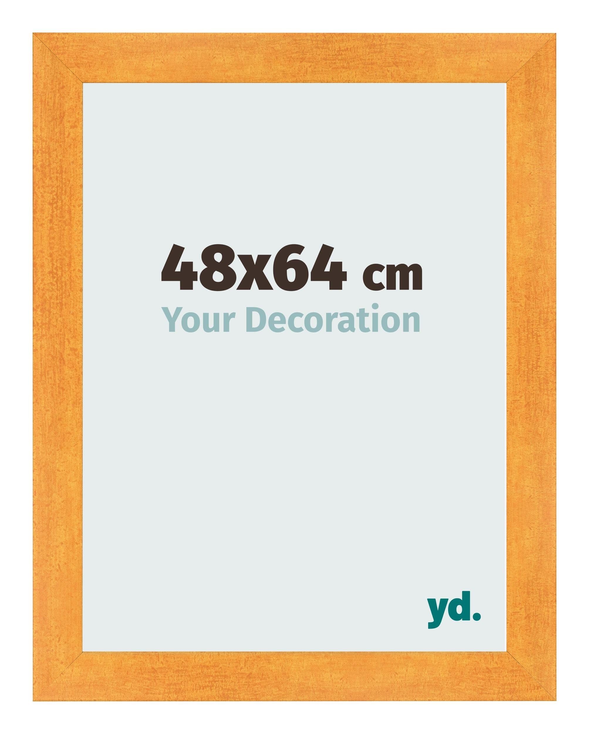 Your Decoration - Picture Frame 48x64 cm - Orange - Decorative Wall Frame in wood with Antireflection - Frame 48x64 - Pisa
