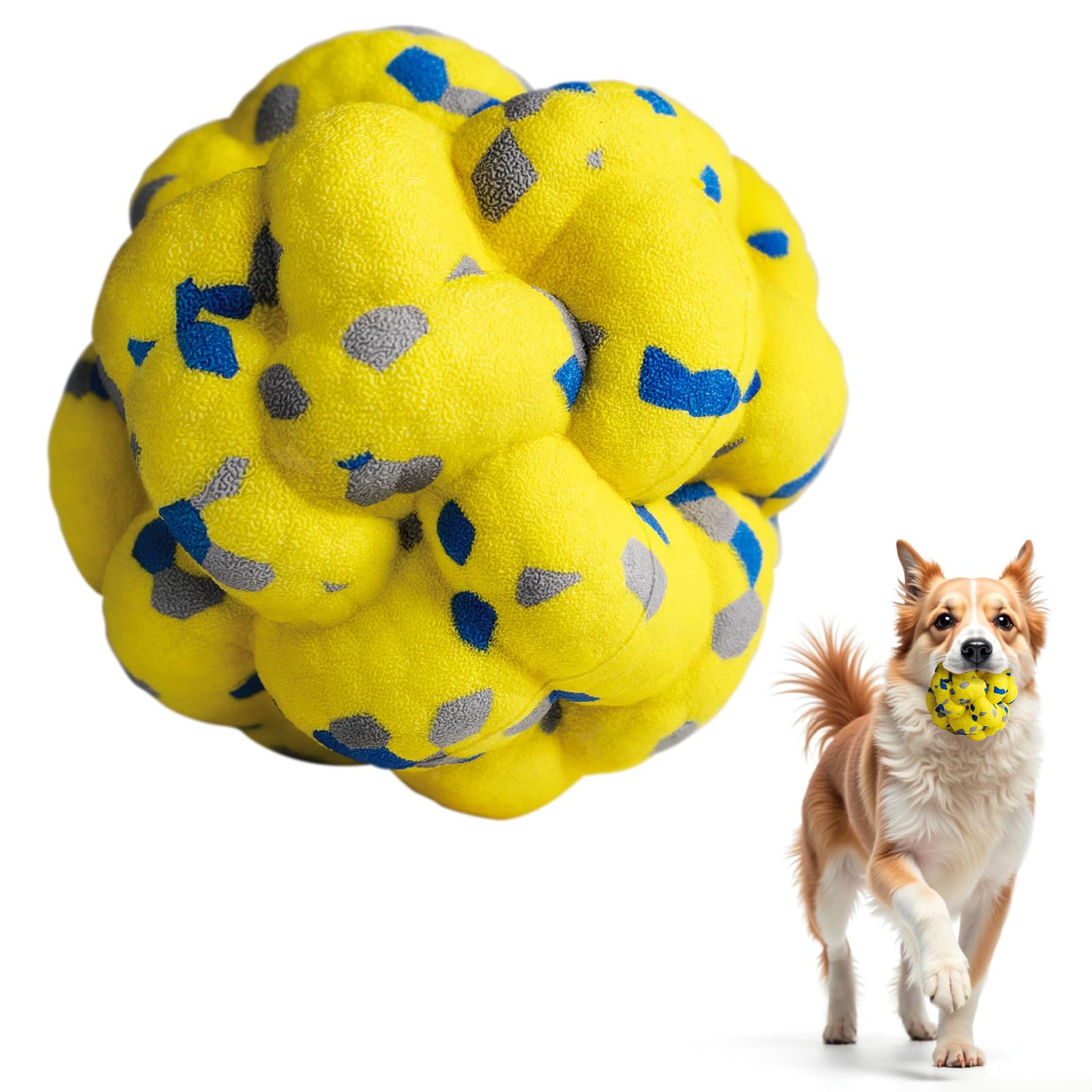 Moonorange Upgrade Dog Balls Interactive Toys for Aggressive Chewers, Indestructible Tennis Durable Bouncy for Fetch Game, Lightweight Floating,