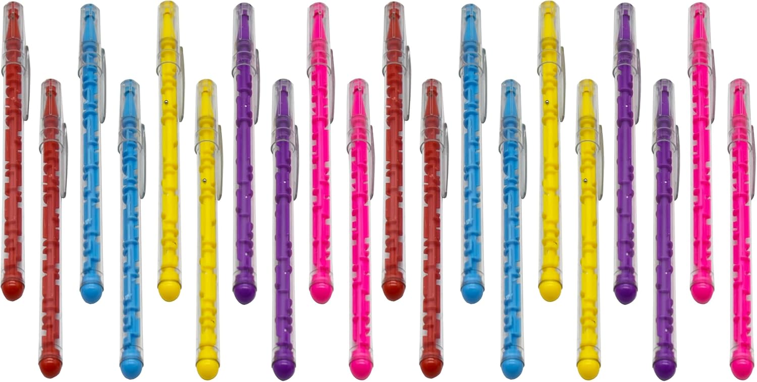 Maydahui 30PCS Maze Ballpoint Pen Novelty Puzzle Pens Blue Ink with Built in Ball Stress Relief for School Office Stationery Supplies (Pack of 2)