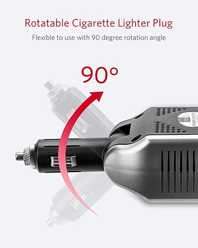 Miniatura 4 de Inversor de energía Bestek 150W  75W Negro y plateado