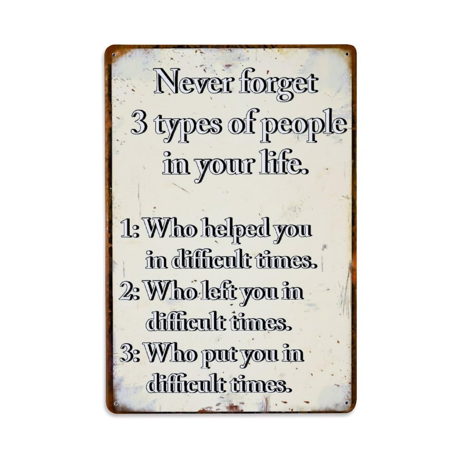 Jdfenggu Vintage Never Forget Three Types People Retro Metal Tin Sign, Decor Art Poster For Bar, Home, Man Cave, Kitchen, Laundry Room Gift 8X12inch