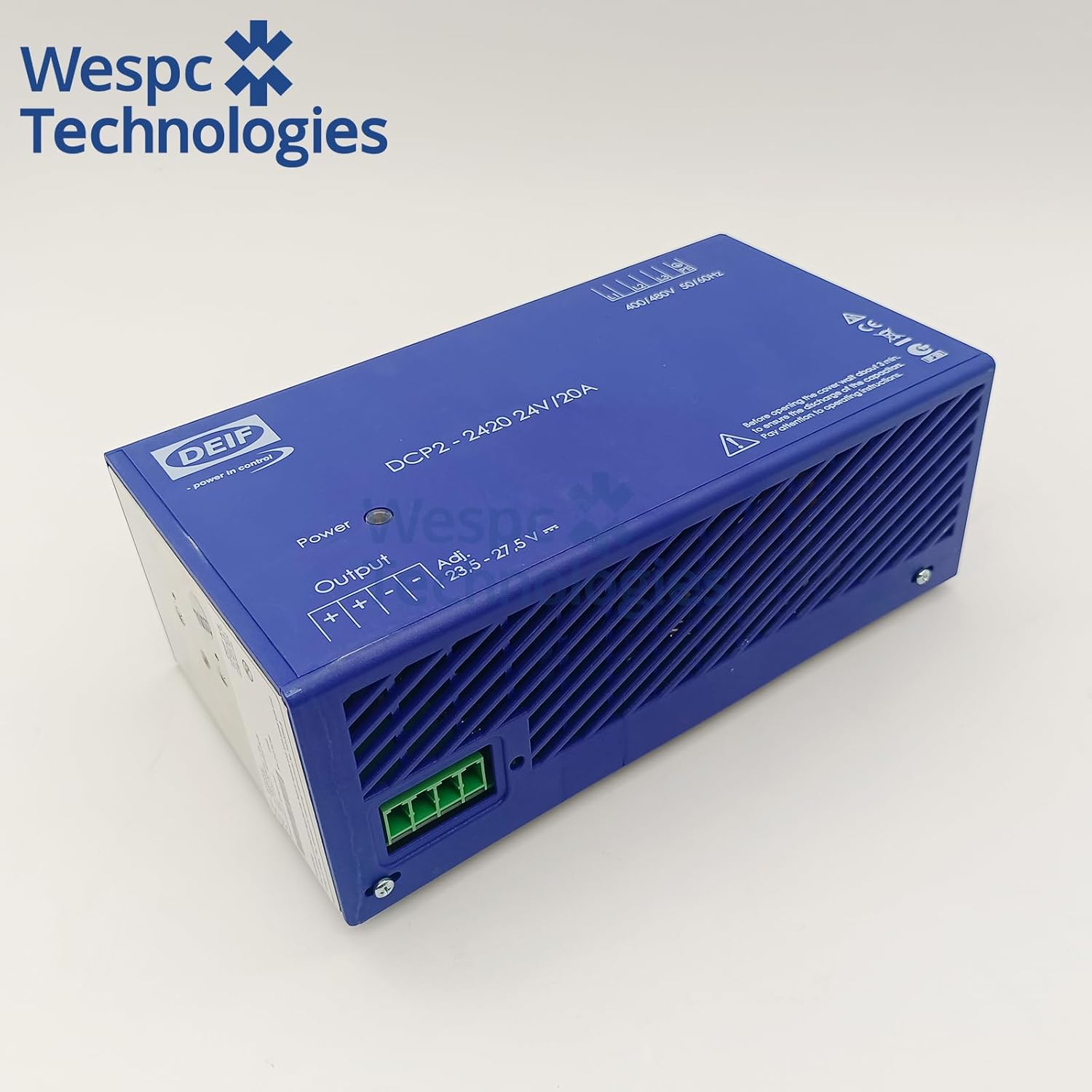 Original DEIF DCP2-2420 24V/20A 400/480V Battery Charger Generator Parts DC Power Supply Wespc
