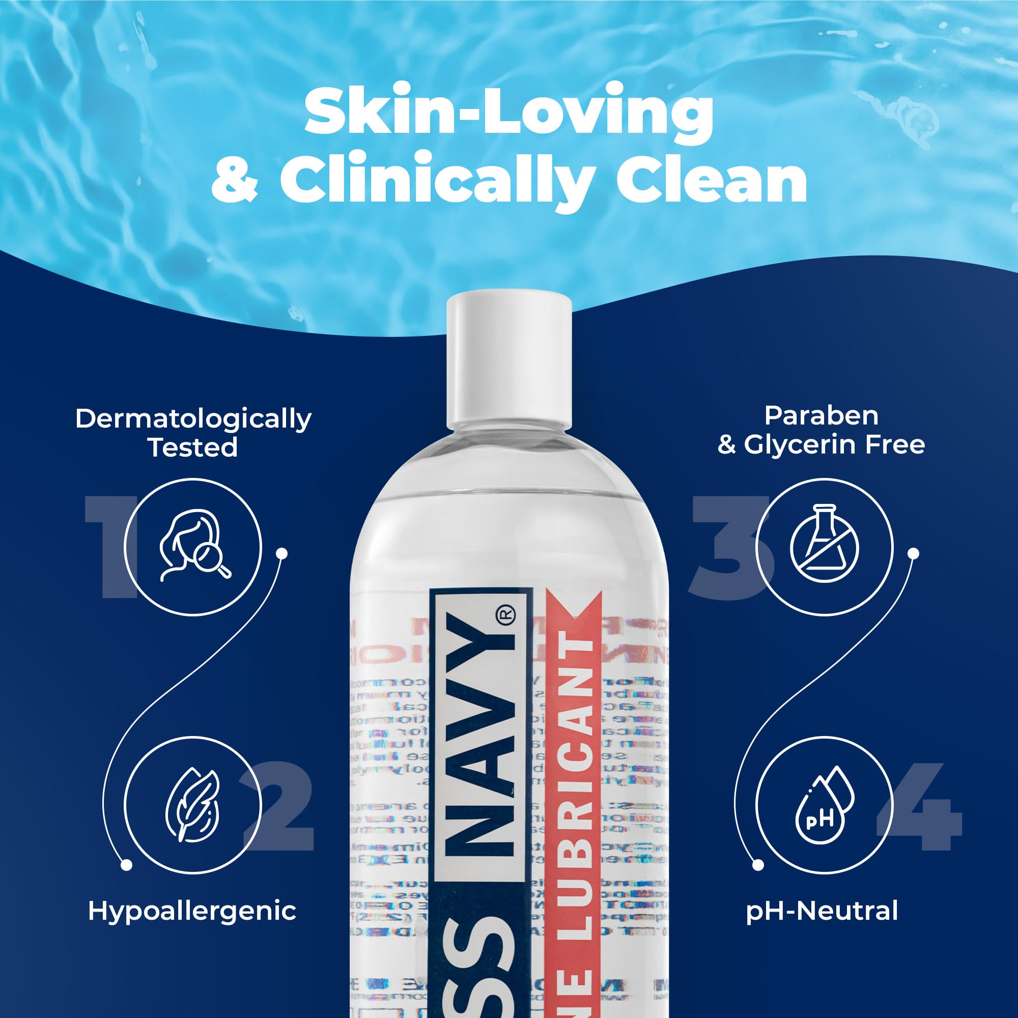 SWISS NAVY Lubrificante sessuale premium in silicone, 32 once, lubrificante per uomo, donna e coppia. MD Science Lab