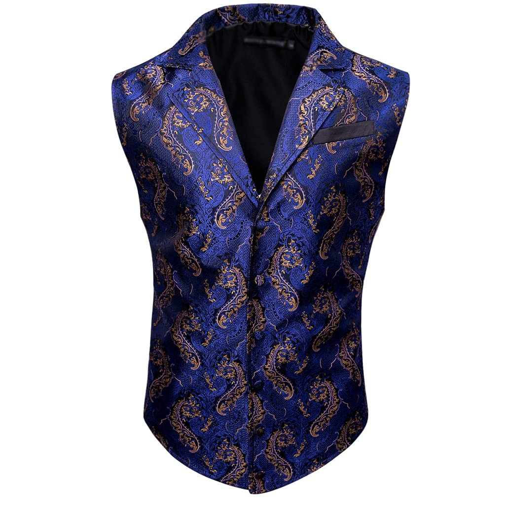 Gilet de costume soie grande taille 2XL ajusté pour smoking sans serrer le buste