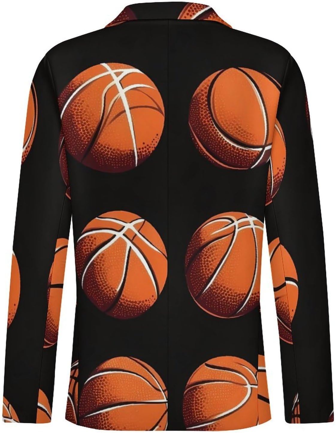 Basketball Mens Casual Blazer Two Button Lightweight Sport Coat Suit Jacket