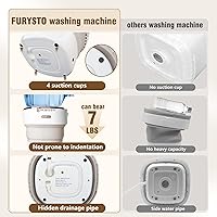 Vista 3 de Foldable Portable Washing Machine Upgraded with Spin Basket,16L Mini Laundry Machine,Automatic 3 Cleaning Modes for Underwear/Baby
